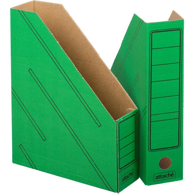 Вертикальный накопитель Attache 731840 картонный зеленый 2 шт