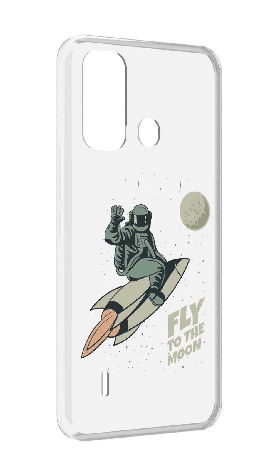 

Чехол MyPads Полет-на-Луну для ITEL A49 / A58 / A58 Pro, Прозрачный, Tocco