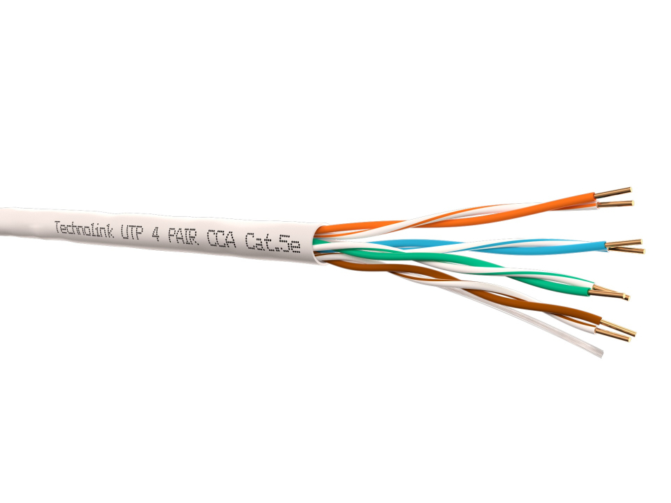 

Кабель витая пара UTP4, CCA, 4 пары, cat.5е, моножила, для помещений, 25м. с коннекторами, Серый