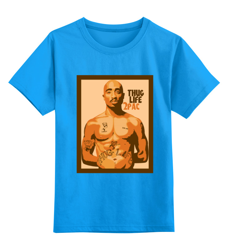 

Футболка детская Printio Тупак (2pac) цв. голубой р. 104, Тупак (2pac)