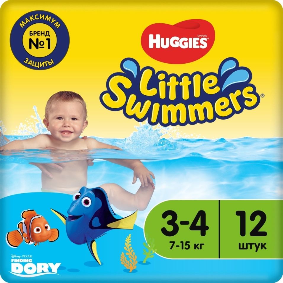 фото Подгузники-трусики huggies little swimmers №3-4 7-15кг 12шт kimberly-clark