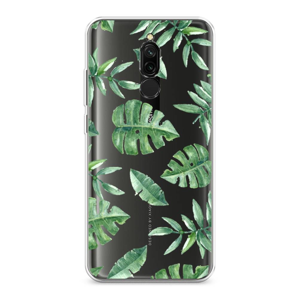 

Чехол Awog на Xiaomi Redmi 8 "Нарисованные пальмовые листья", Разноцветный, 37150-4