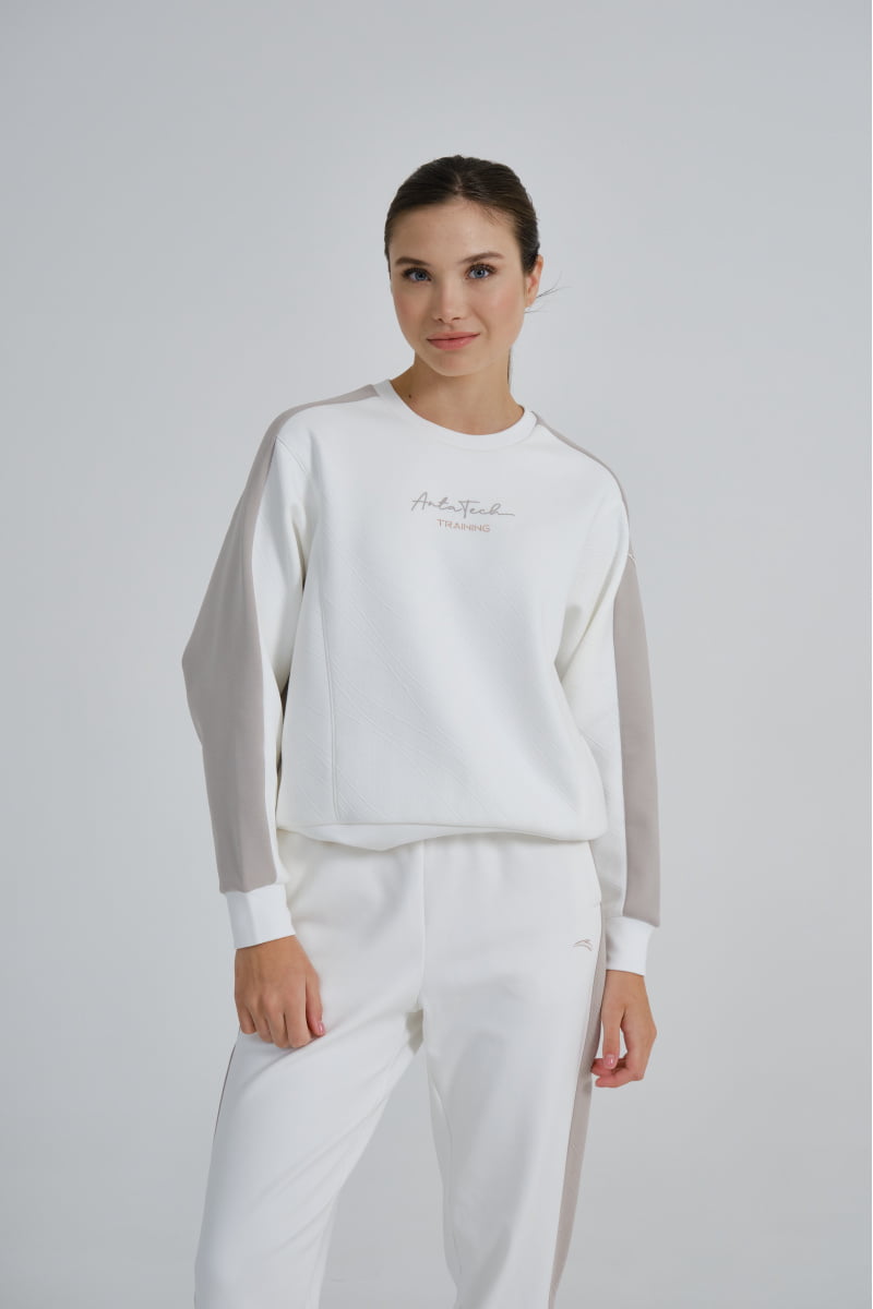 

Свитшот женский Anta 862347717 Training A-KIND FLEECE TECH белый M, 862347717 Training A-KIND FLEECE TECH
