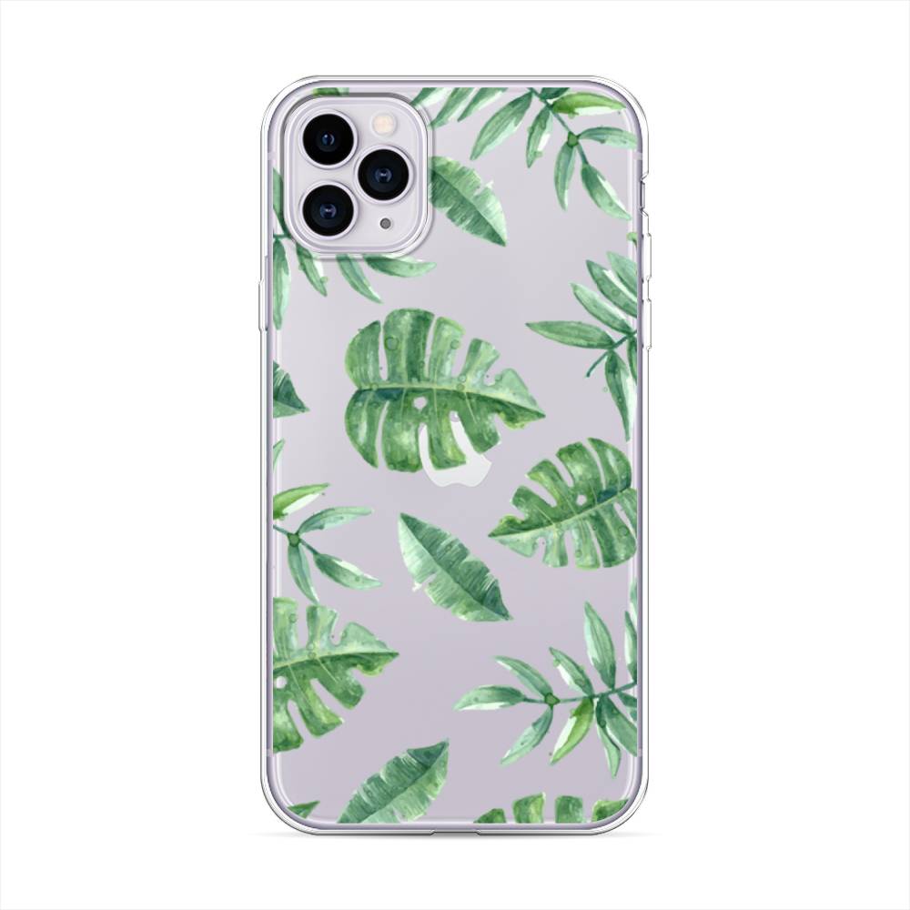 фото Чехол awog "нарисованные пальмовые листья" для apple iphone 11 pro max