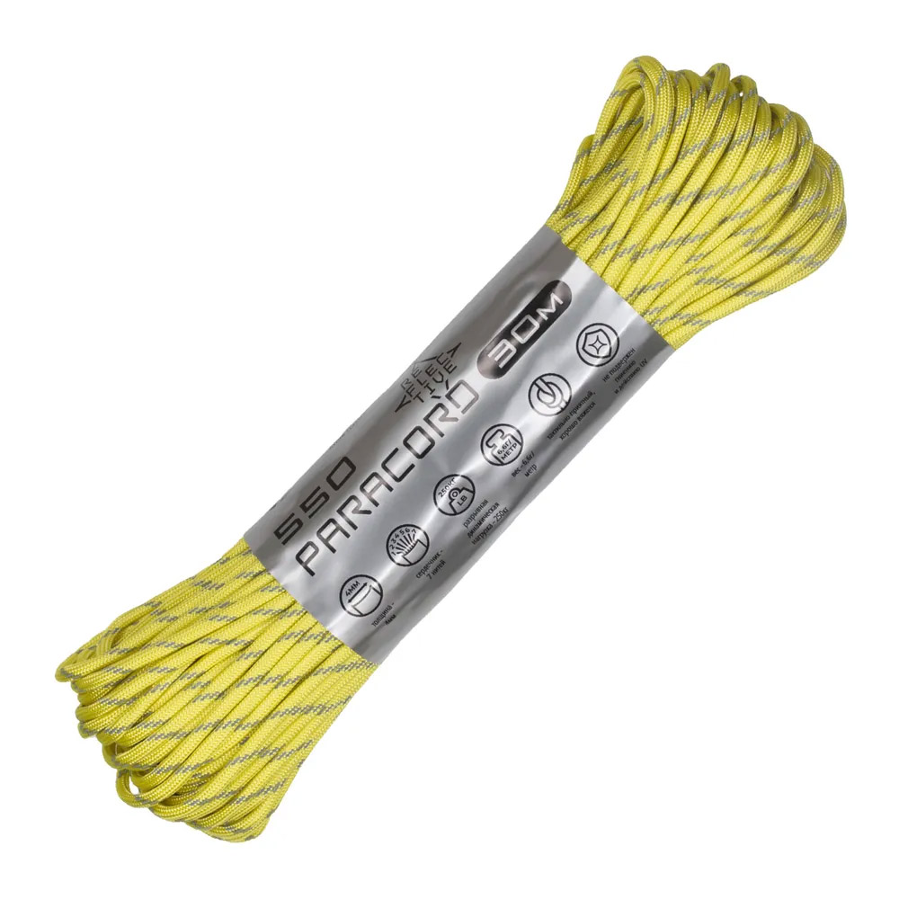 

Паракорд 550 Cord 30м световозвращающий (lemon), Желтый, УТ-00071778