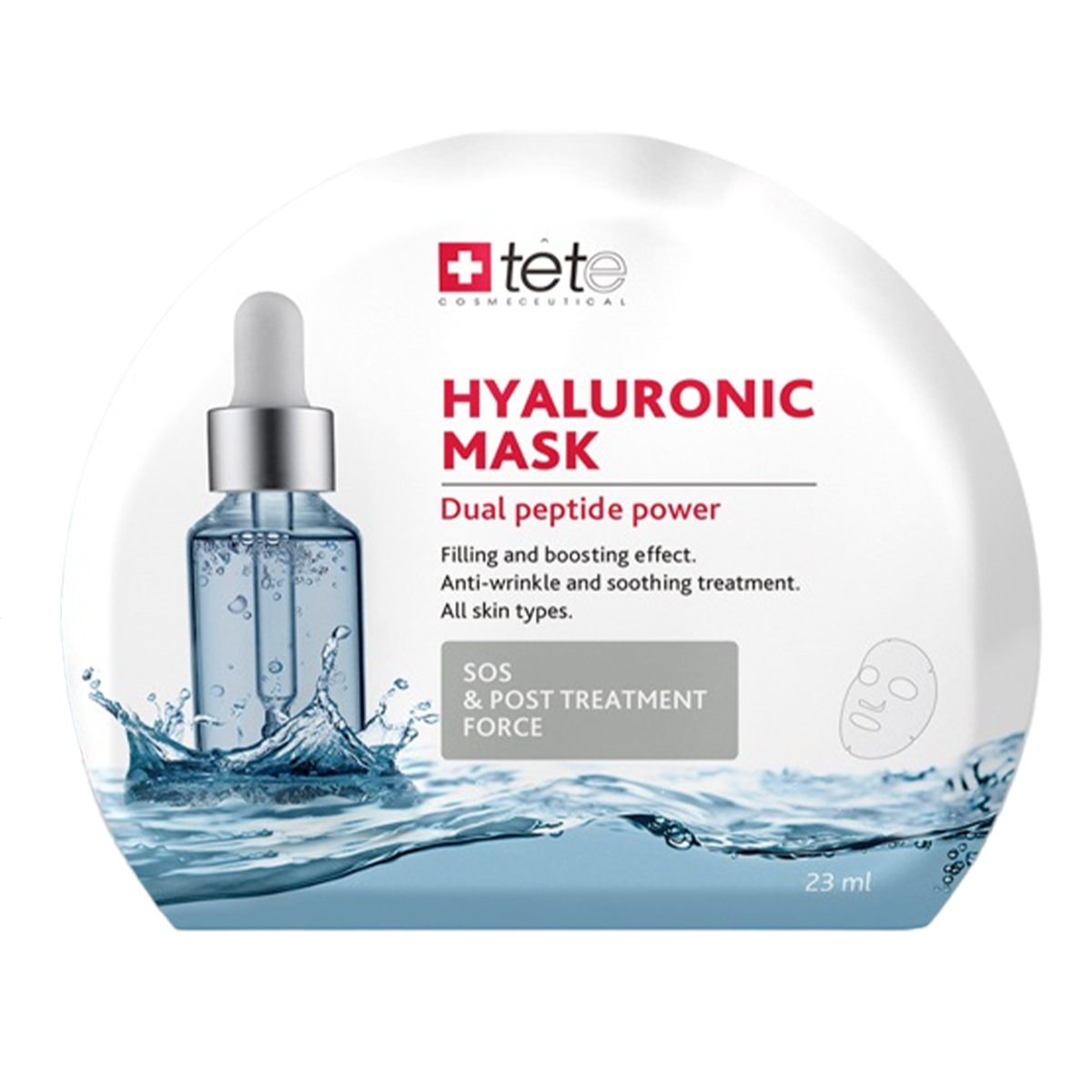 

Тканевая маска для лица Tete Cosmeceutical BOX Hyaluronic Mask SOS Post treatment force