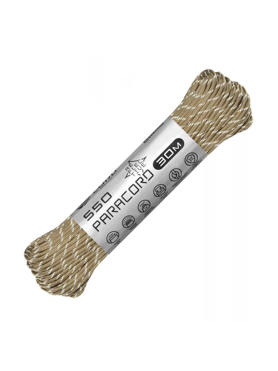

Паракорд 550 Cord 30м световозвращающий (tan), Коричневый, УТ-00071782