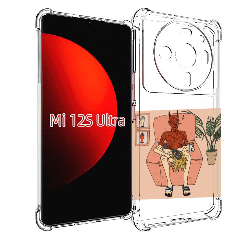 

Чехол MyPads девушка-сняла-кожу для Xiaomi 12S Ultra, Прозрачный, Tocco
