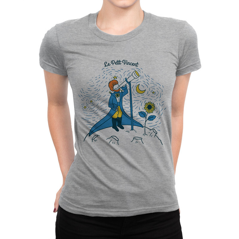

Футболка женская Dream Shirts Маленький Винсент Ван Гог 9899144111 серая 3XL, Маленький Винсент Ван Гог 9899144111