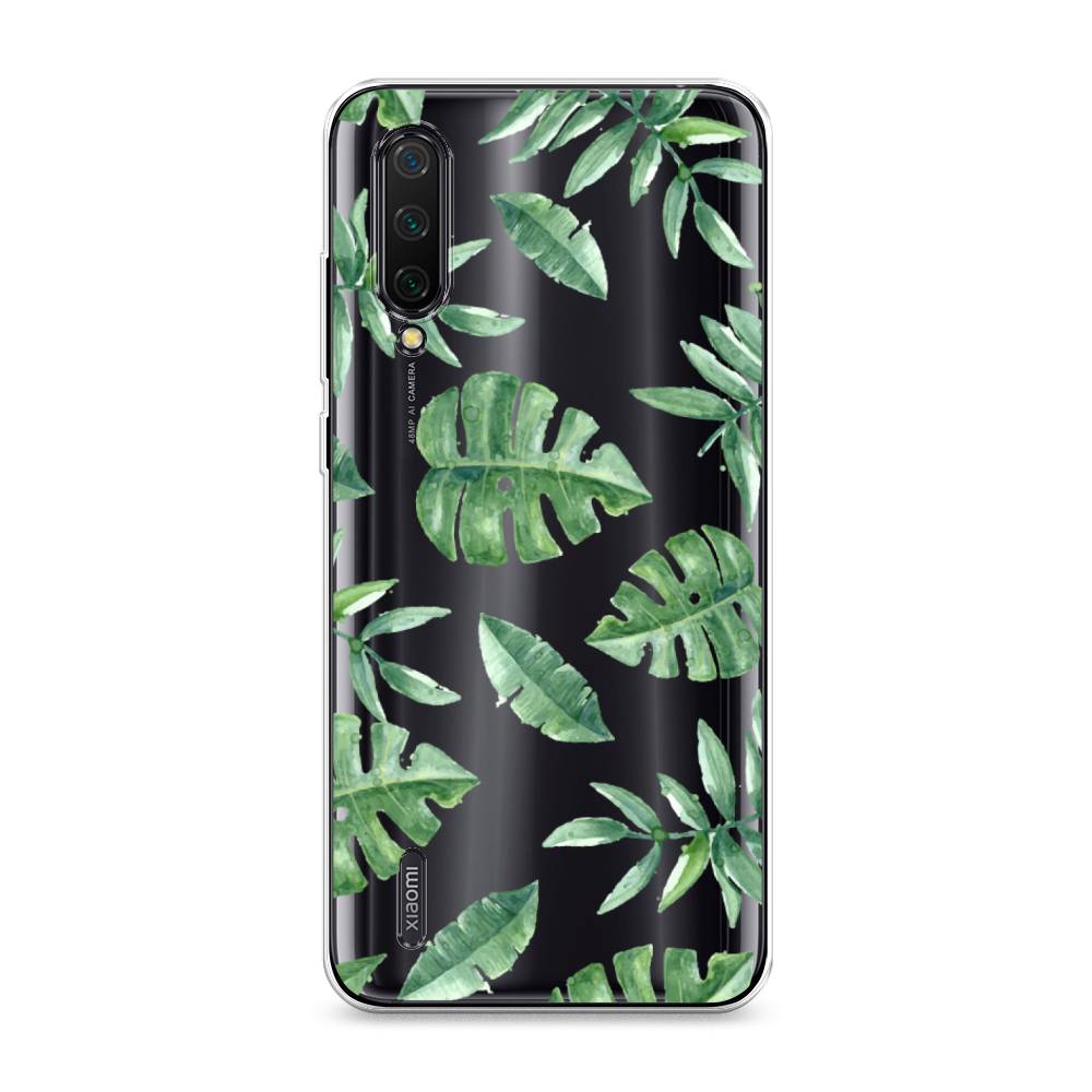 

Чехол Awog на Xiaomi Mi CC9 "Нарисованные пальмовые листья", Разноцветный, 36150-4