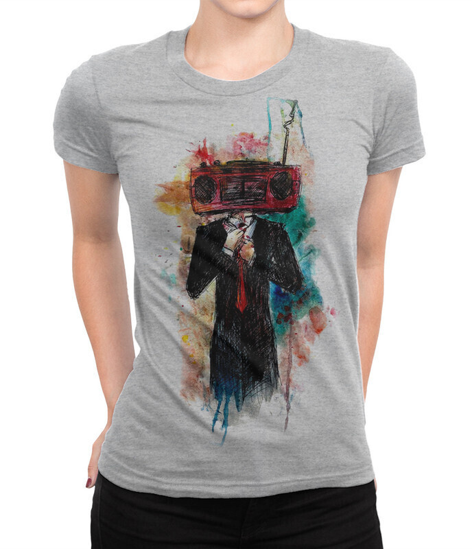 

Футболка женская Dream Shirts Radiohead 10004241 серая XL, Radiohead 10004241