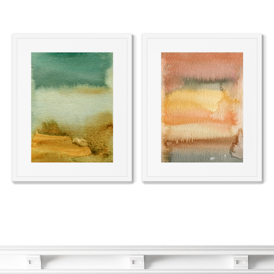 фото Набор из 2-х репродукций картин в раме landscape colors, no2 размер (каждой): 42х52см картины в квартиру