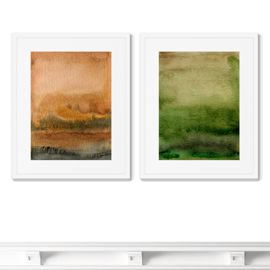 фото Набор из 2-х репродукций картин в раме landscape colors, no5 размер (каждой): 42х52см картины в квартиру