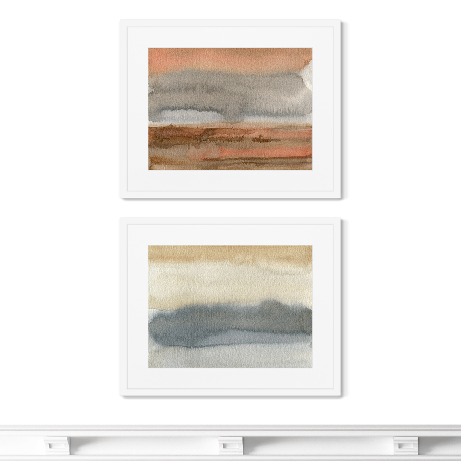 фото Набор из 2-х репродукций картин в раме landscape colors, no6 размер (каждой): 42х52см картины в квартиру