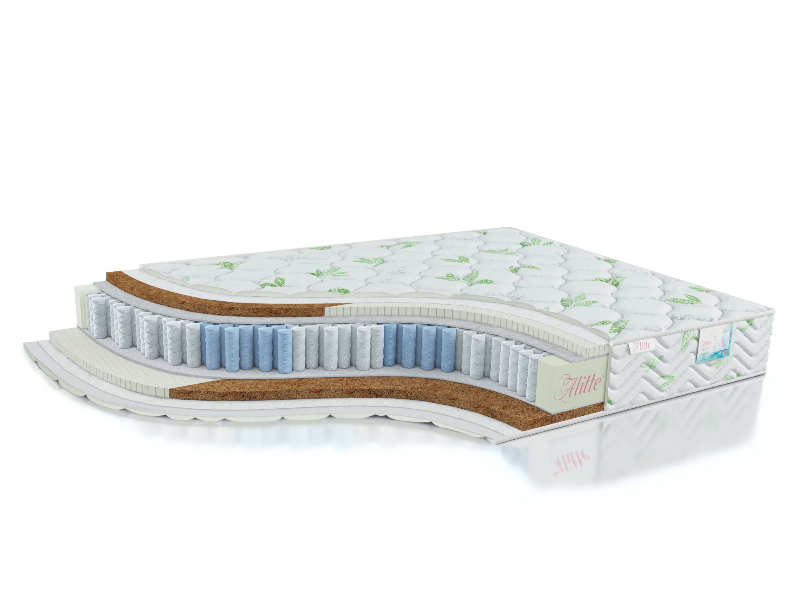 

Матрас анатомический пружинный Alitte Diego Organic S1000 SH-20-N 140х190х20, Белый, Diego Organic S1000 SH-20-N