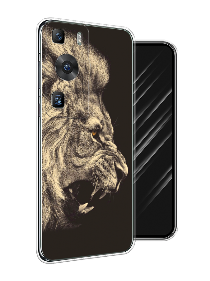

Чехол Awog на Huawei P60/P60 Pro "Львиный рык 2", Бежевый;черный, 6121150-1