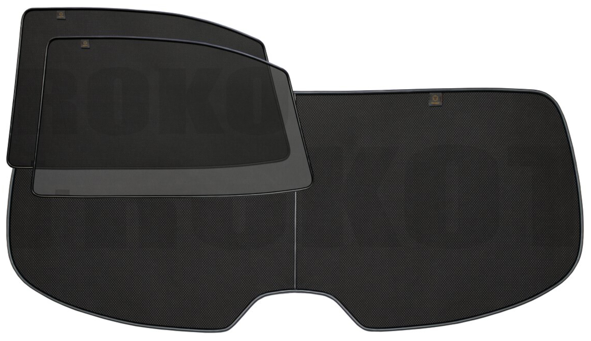 Автошторки TROKOT Premium для Skoda Superb 3 2015- задняя полусфера 3 экранов TR088609