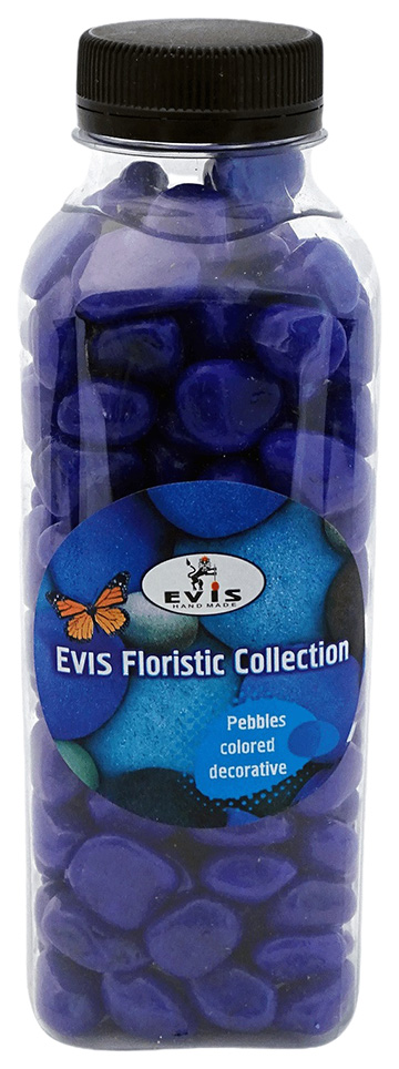 Грунт для аквариума Эвис Галька декоративная темно-синяя 10-15 мм