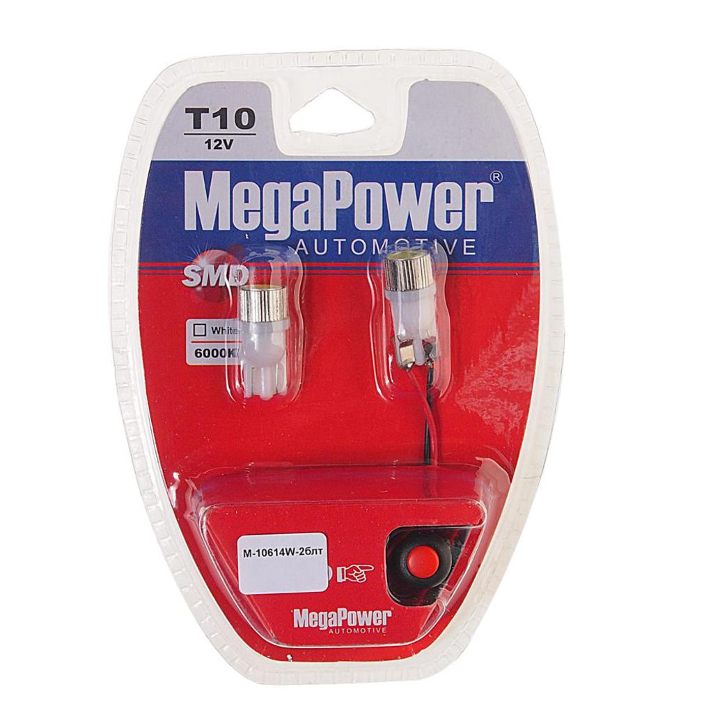 

Лампа светодиодная 12V W5W T10W W2.1x9.5d 6000K бесцокольная блистер (2шт.) с тестером MEG