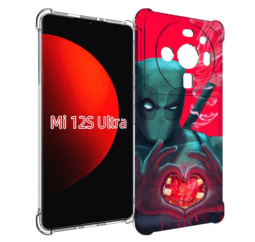 

Чехол MyPads дедпул-в-сердце для Xiaomi 12S Ultra, Прозрачный, Tocco