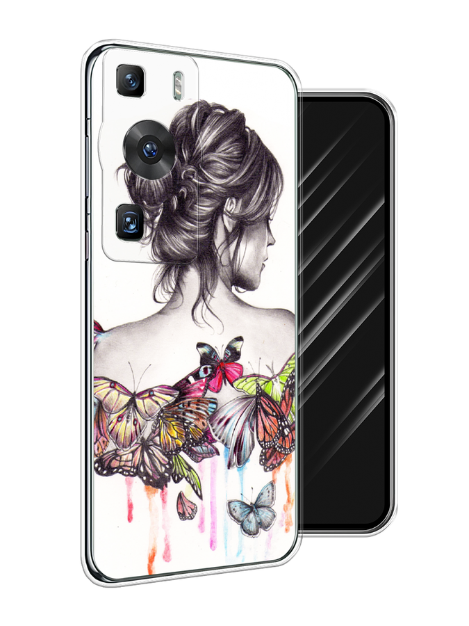 

Чехол Awog на Huawei P60/P60 Pro "Девушка с бабочками", Коричневый, 6121150-10