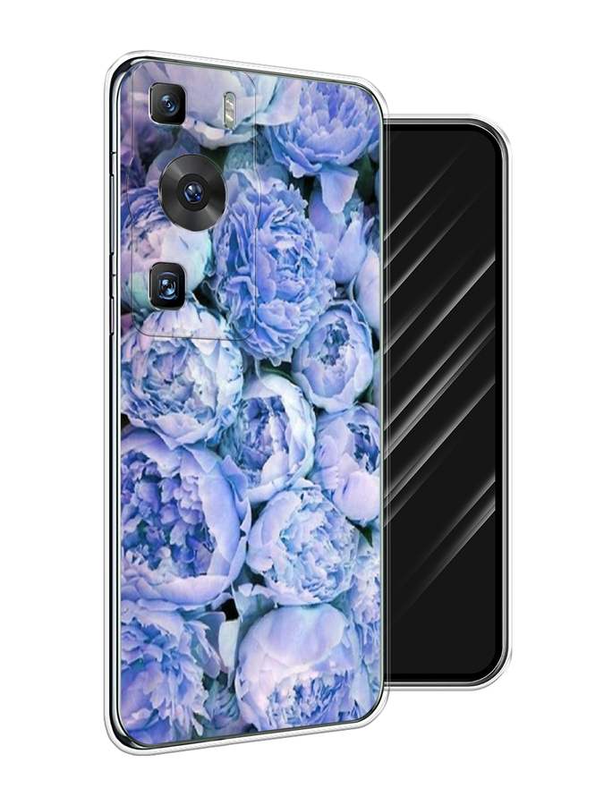 

Чехол Awog на Huawei P60/P60 Pro "Пионы голубые", Голубой, 6121150-8