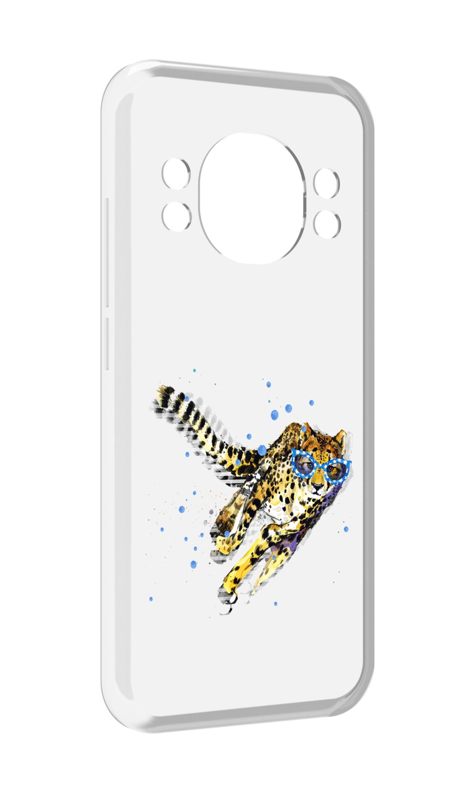 

Чехол MyPads гепард в очках для Doogee S98 / S98 Pro, Прозрачный, Tocco
