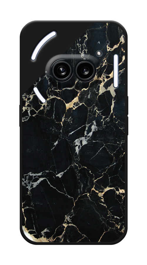 

Чехол Awog на Nothing Phone 2a "Черный мрамор уголок", Черный;золотистый, 3300352-1