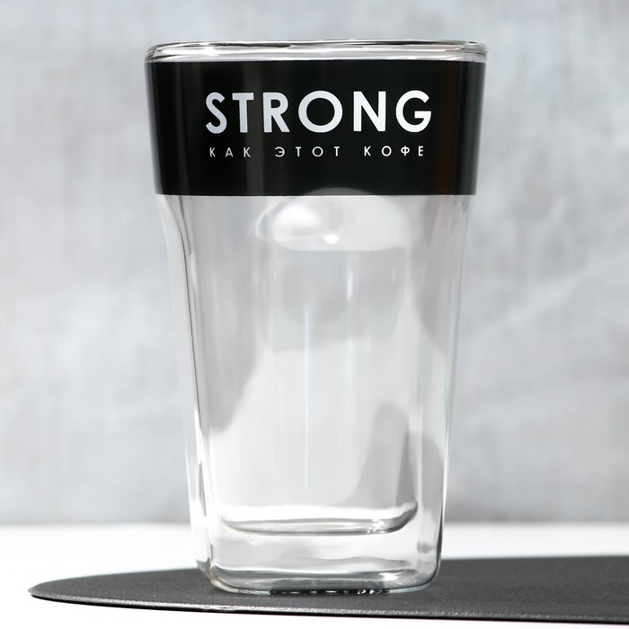 

Стакан с двойными стенками Strong, 450 мл, Прозрачный;черный