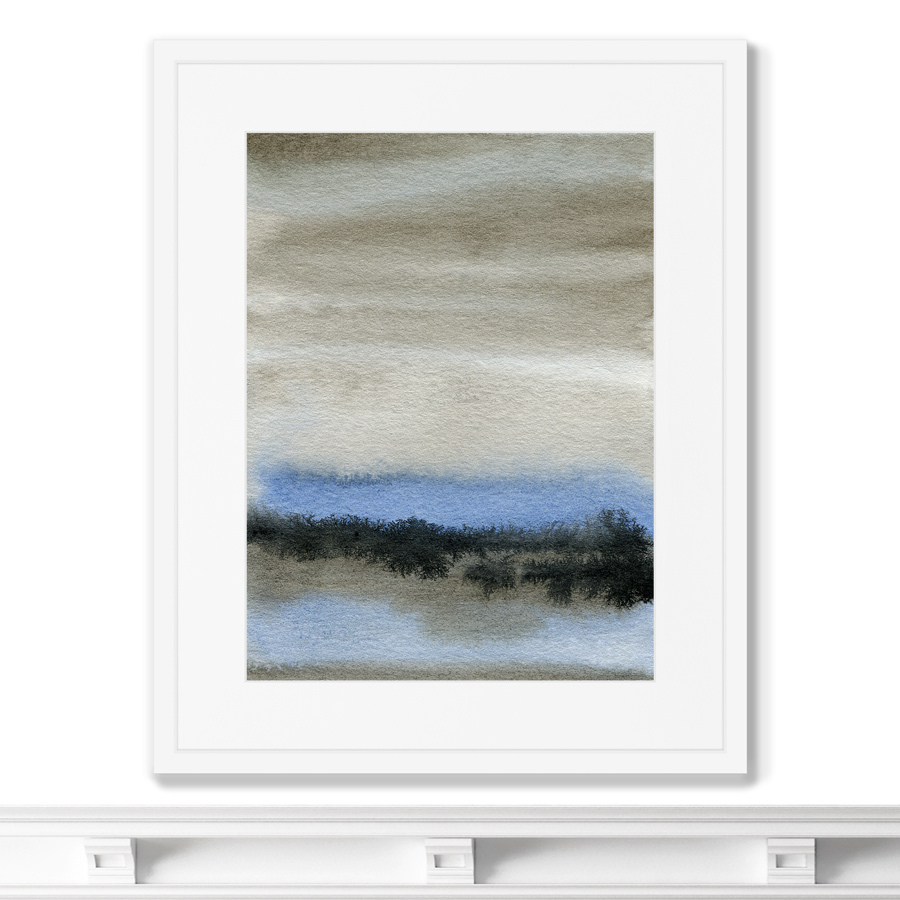 

Репродукция картины в раме Autumn sky forest and river Размер картины: 42х52см