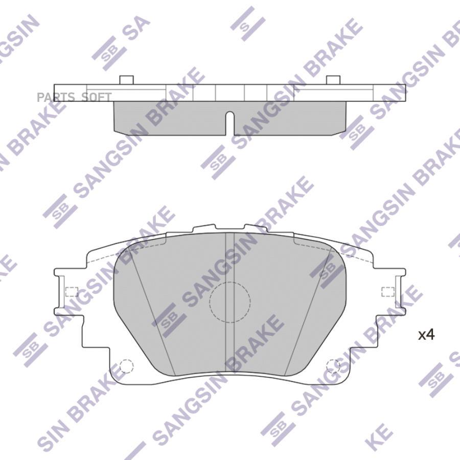 

Колодки задние TOYOTA COROLLA 19- SP4341 SANGSIN BRAKE