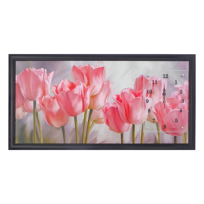 фото Настенные, серия: цветы, "розовые тюльпаны", 50х100 см сюжет