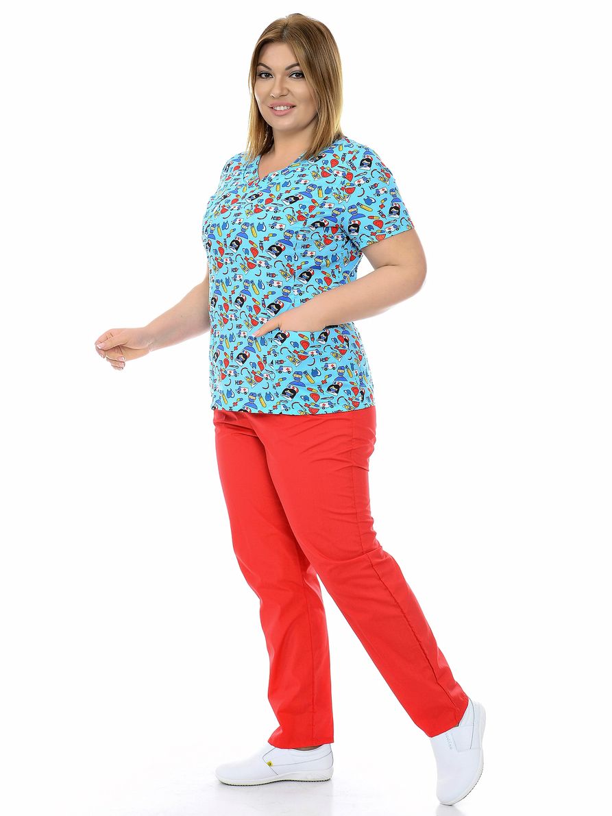 фото Костюм медицинский женский medicalwear магнолия 102 красный 40 ru