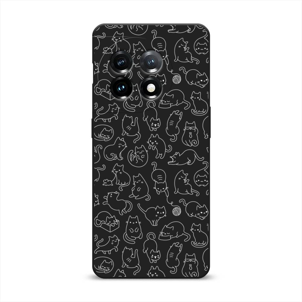 

Чехол Awog на OnePlus 11 "Шкодливые котики", Прозрачный;бежевый, 153652-1