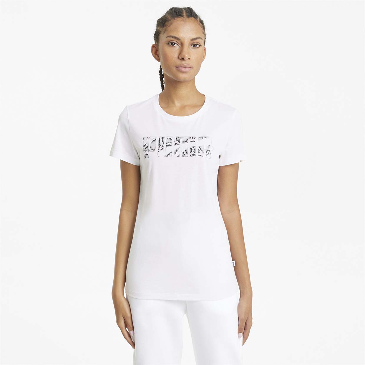 

Футболка женская PUMA Rebel Graphic Tee белая S, Rebel Graphic Tee