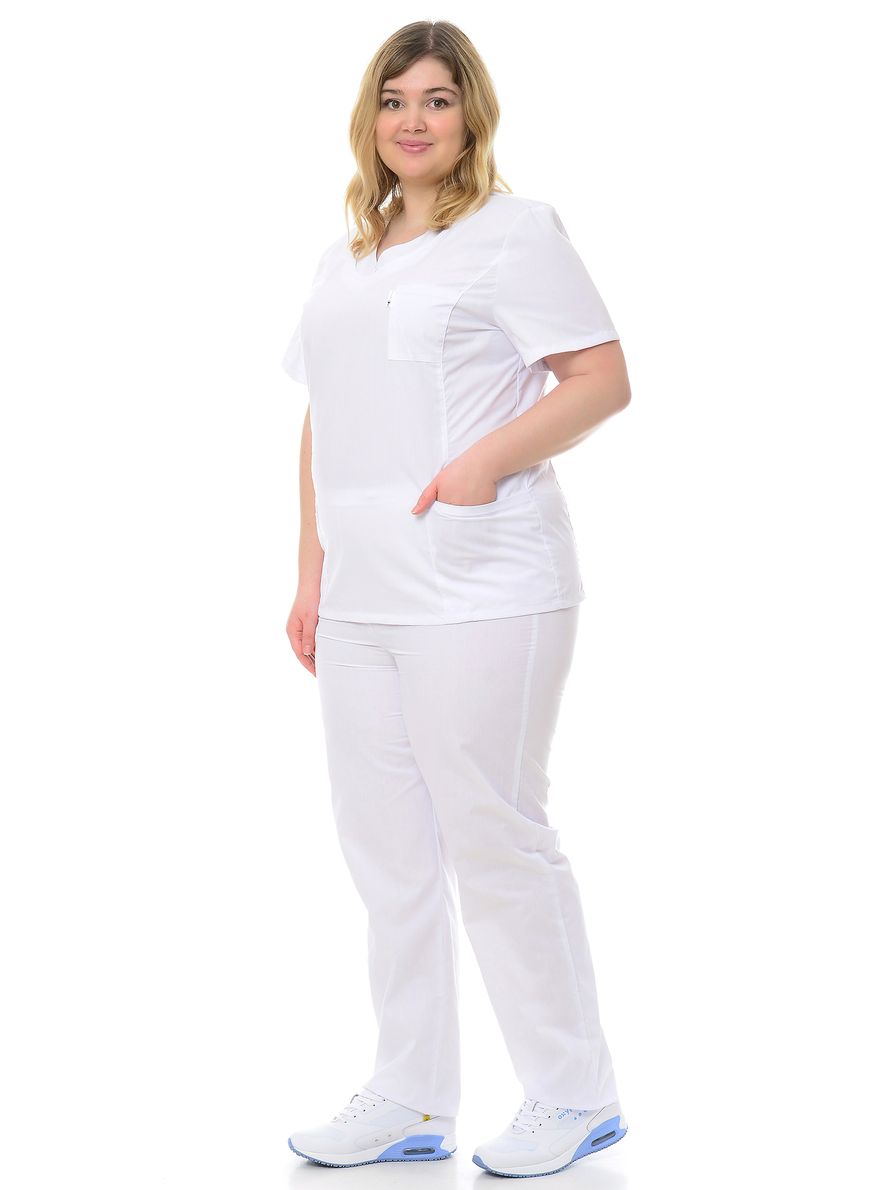 

Костюм медицинский женский MedicalWear Магнолия 102 белый 62 RU, Магнолия 102