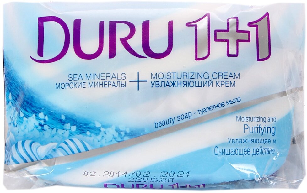 Мыло Duru 1 + 1 Soft Sensations Крем и морские минералы 80 г х 4 шт