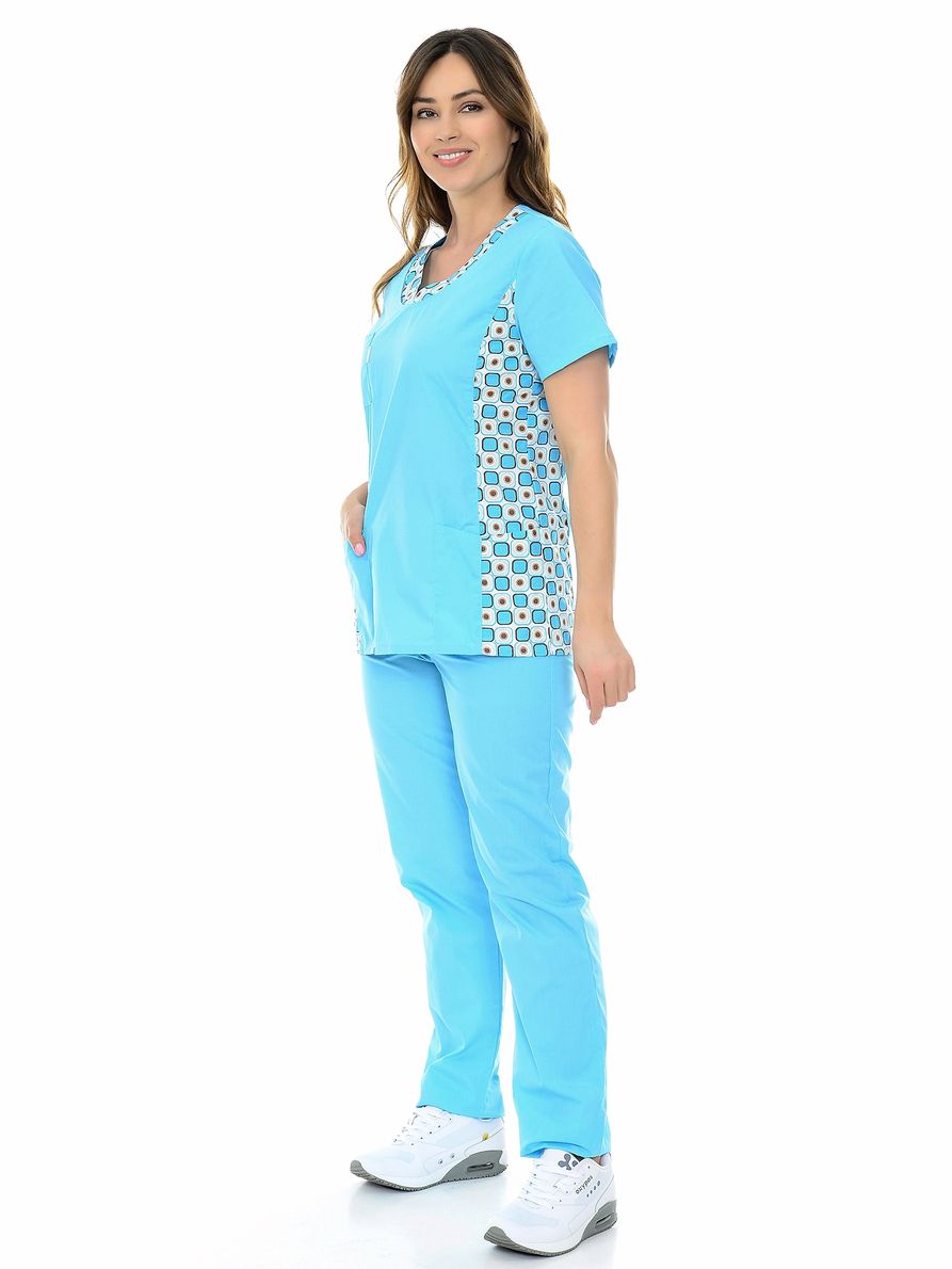 фото Костюм медицинский женский medicalwear магнолия 102 голубой 42 ru