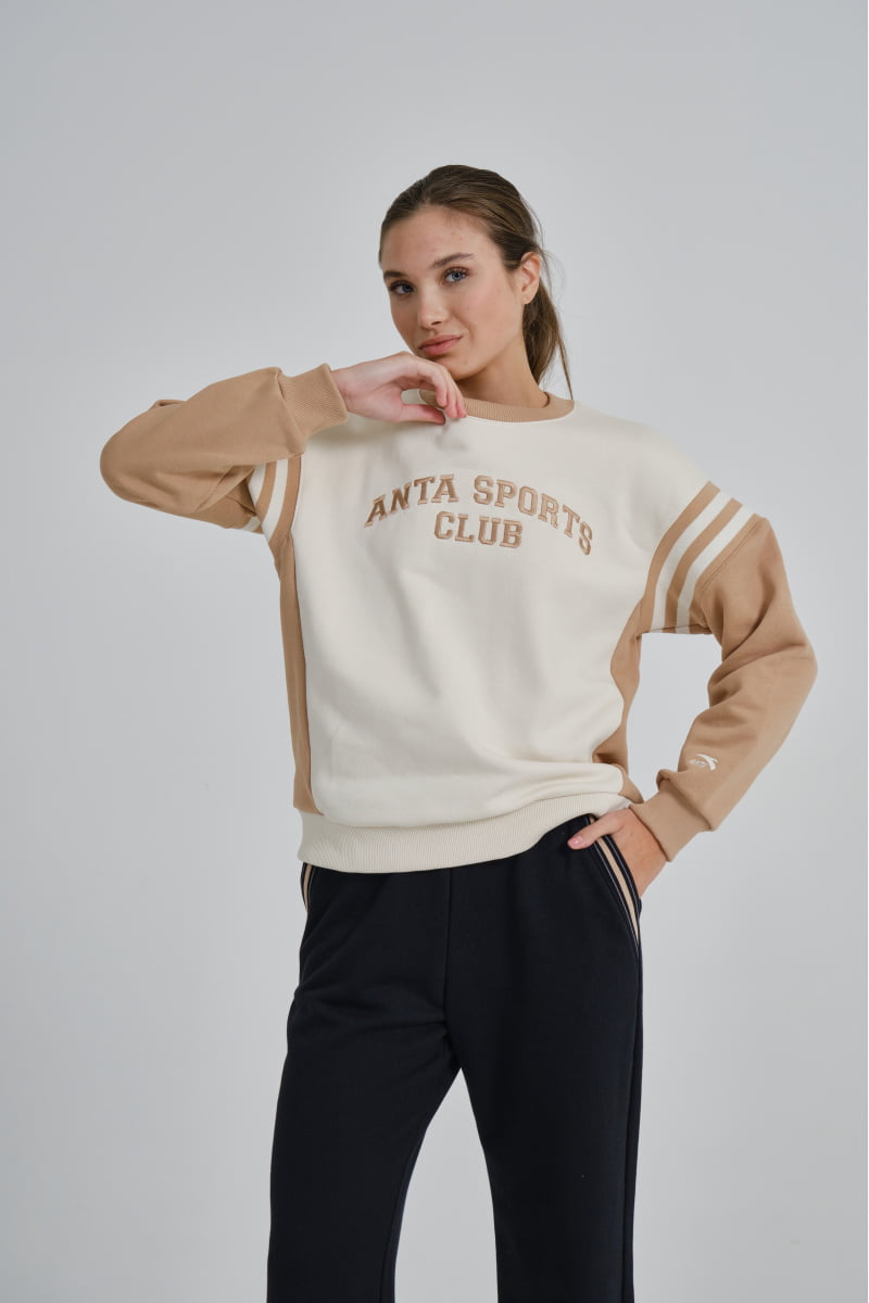 

Свитшот женский Anta 862348710 Vintage sports белый S, 862348710 Vintage sports
