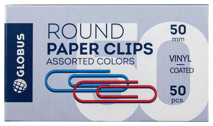 

Скрепки Глобус 50 мм полимер 50 шт С50-50 П, 1164812
