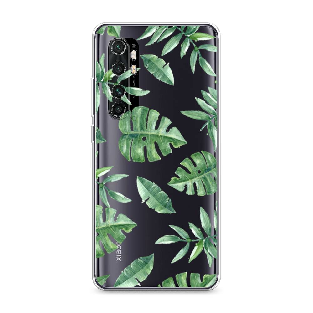 

Чехол Awog на Xiaomi Mi Note 10 lite "Нарисованные пальмовые листья", Разноцветный, 38450-4