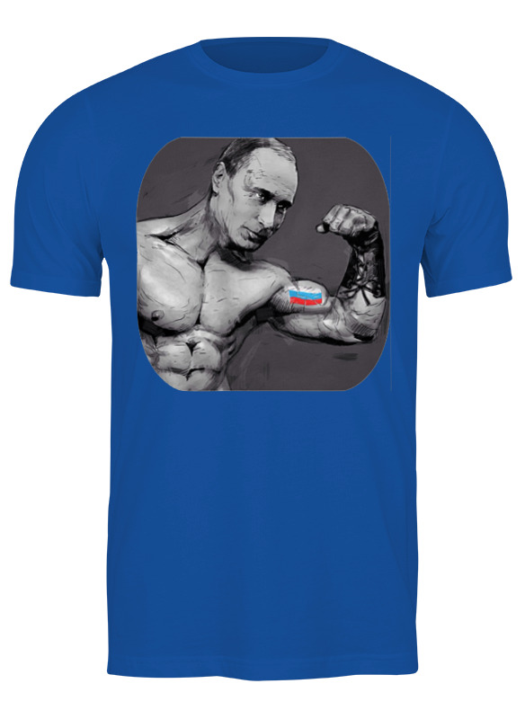 

Футболка мужская Printio Putin синяя 2XL, Синий, Putin