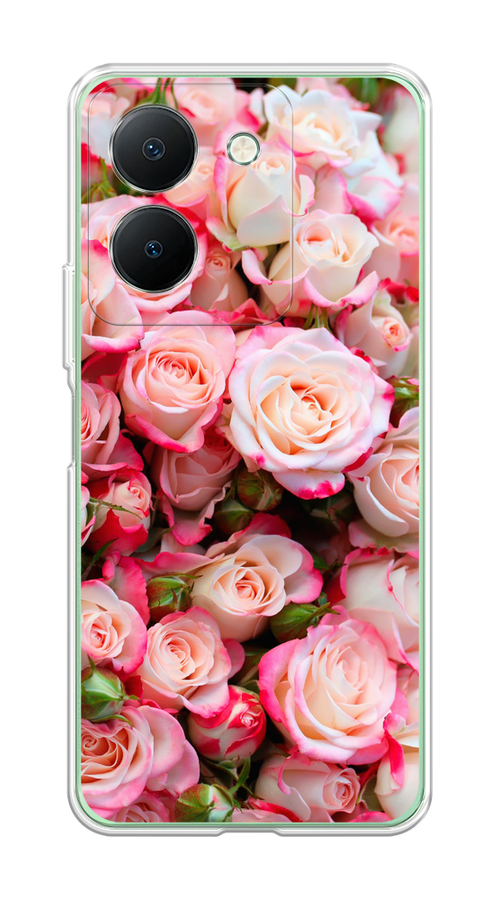 

Чехол на Vivo Y27S "Много роз", Розовый, 269750-1
