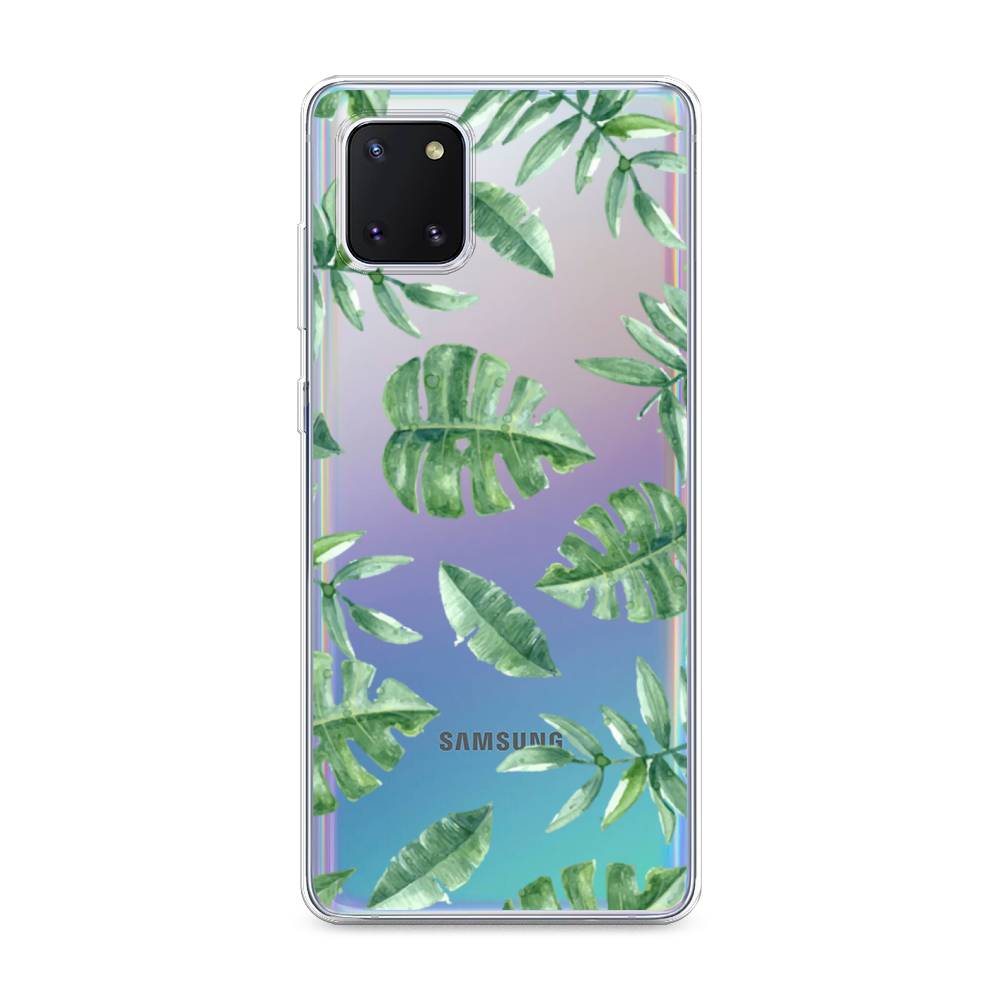 

Чехол Awog на Samsung Galaxy Note 10 Lite "Нарисованные пальмовые листья", Разноцветный, 29150-4