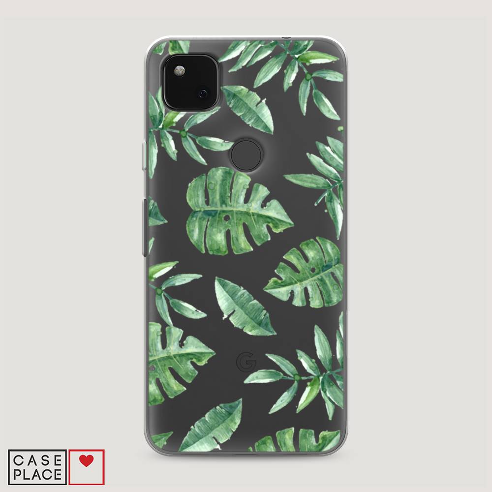 

Чехол Awog на Google Pixel 4A "Нарисованные пальмовые листья", Разноцветный, 270650-4
