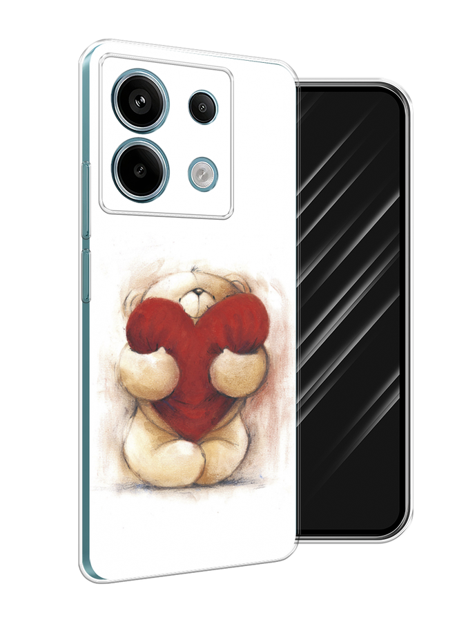 

Чехол Awog на Xiaomi Redmi Note 13 Pro 5G "Мишка с сердцем 1", Белый;бордовый;бежевый, 320150-1
