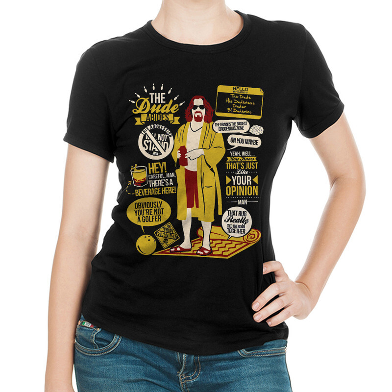 

Футболка женская Dream Shirts Большой Лебовски - Чувак 9899153111 черная M, Большой Лебовски - Чувак 9899153111