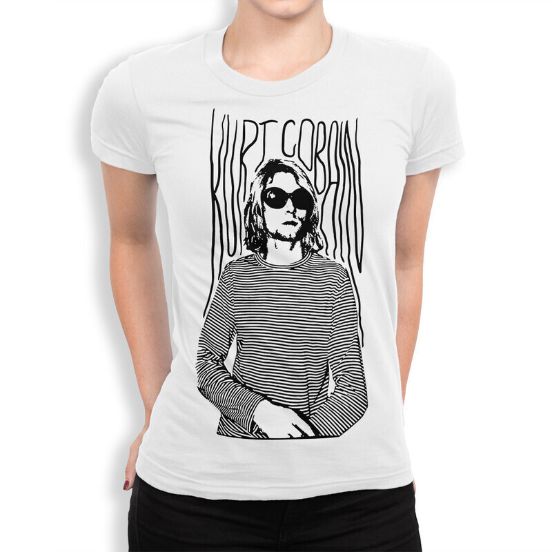 

Футболка женская Dream Shirts Курт Кобейн 10004341 белая S, Курт Кобейн 10004341