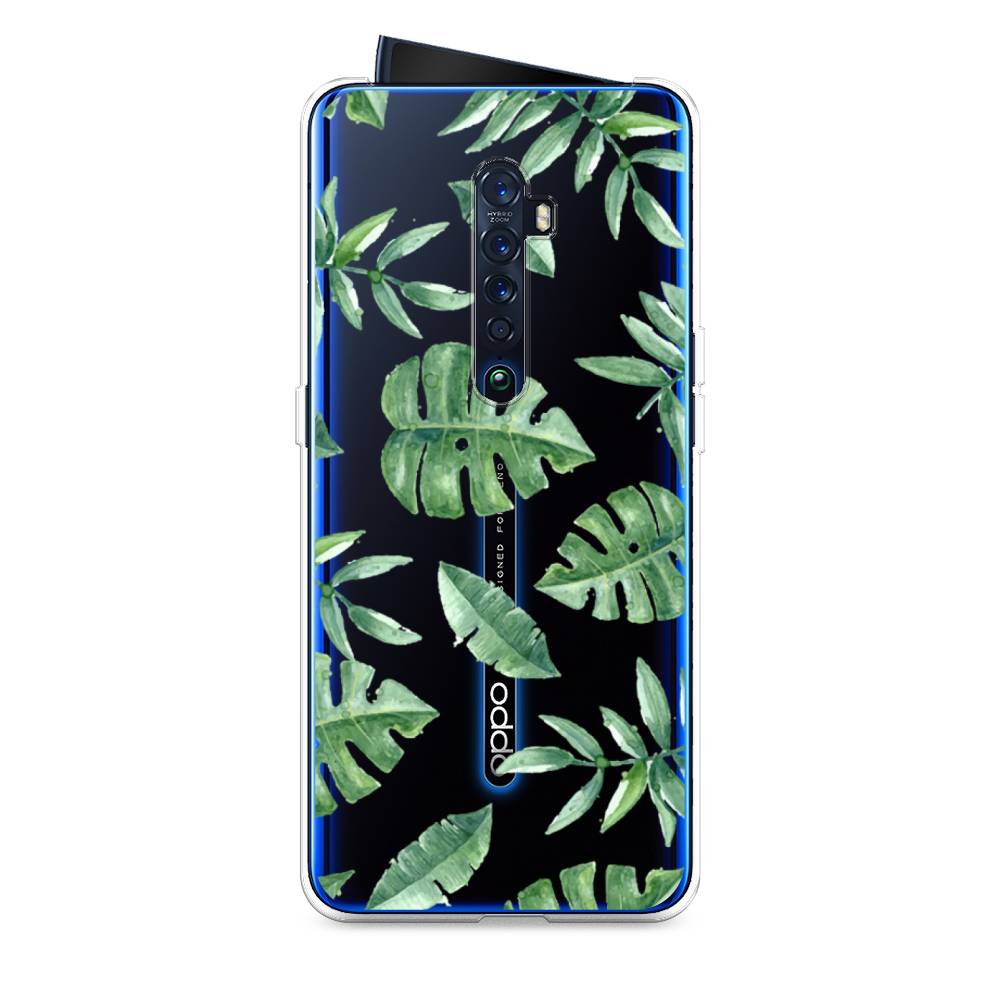 

Чехол Awog на Oppo Reno 2 "Нарисованные пальмовые листья", Разноцветный, 253550-4