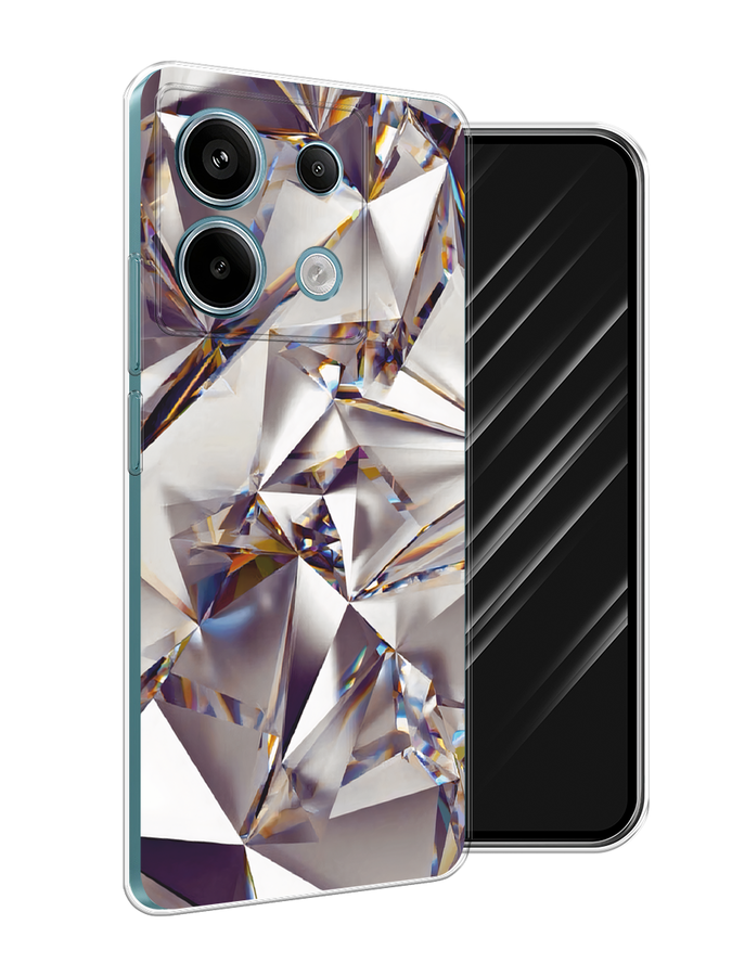 

Чехол Awog на Xiaomi Redmi Note 13 Pro 5G "Бриллианты", Серебристый;бежевый, 320150-1